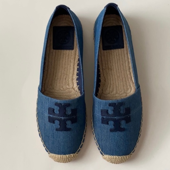 Tory Burch Weston NIB flat Espadrille chambray - Picture 3 of 11
